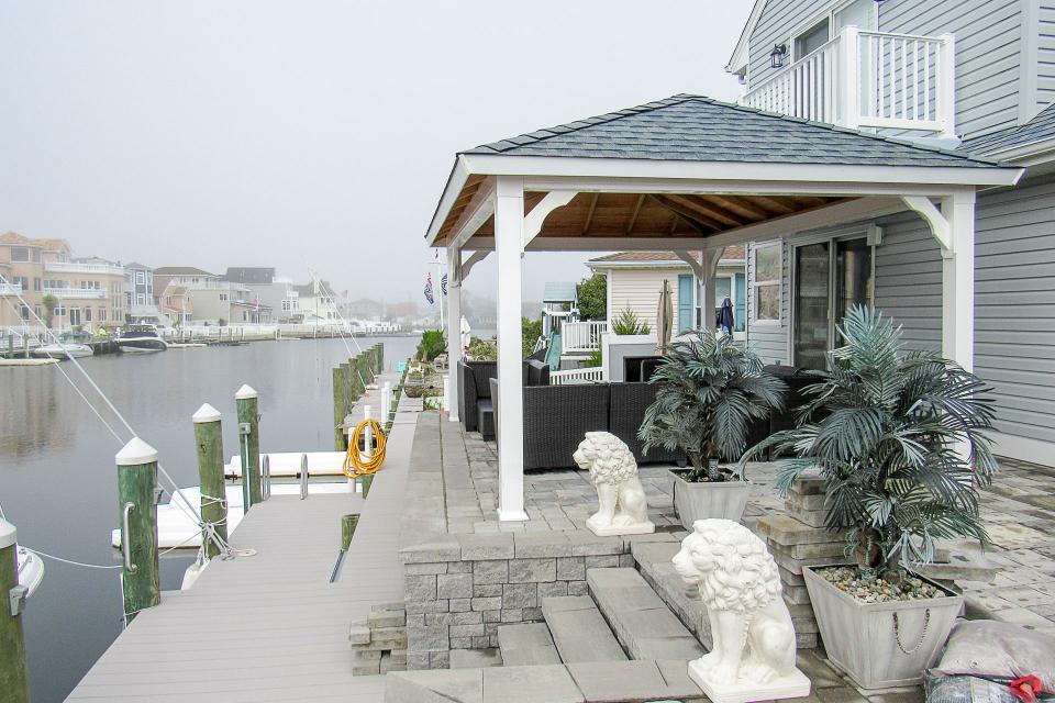 vinyl pavilion on the dock