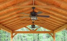 wood pavilion ceiling
