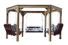 wood swing gola shown without top cross pieces